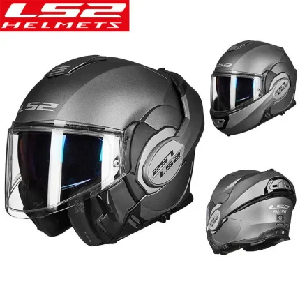 LS2 Flip Up Motorcycle Helmet Modular Multi-Function with Dual Shield Capacete Helmet Man Woman Racing Casco Moto
