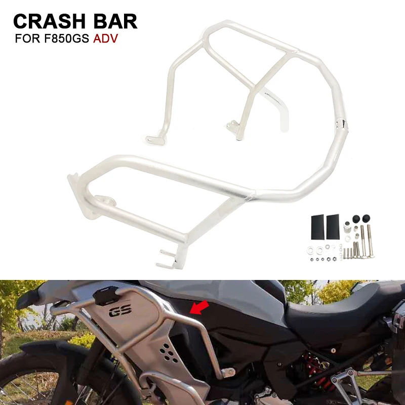 Stainless-Steel-Upper-Engine-Guard-Bumper-Crash-Bar-Frame-Protector-For-BMW-F850GS-ADV-F850-GS.webp Stainless Steel Upper Engine Guard Bumper Crash Bar Frame Protector For BMW F850GS ADV F850 GS F 850GS Adventure 2019-2023 - Image 1
